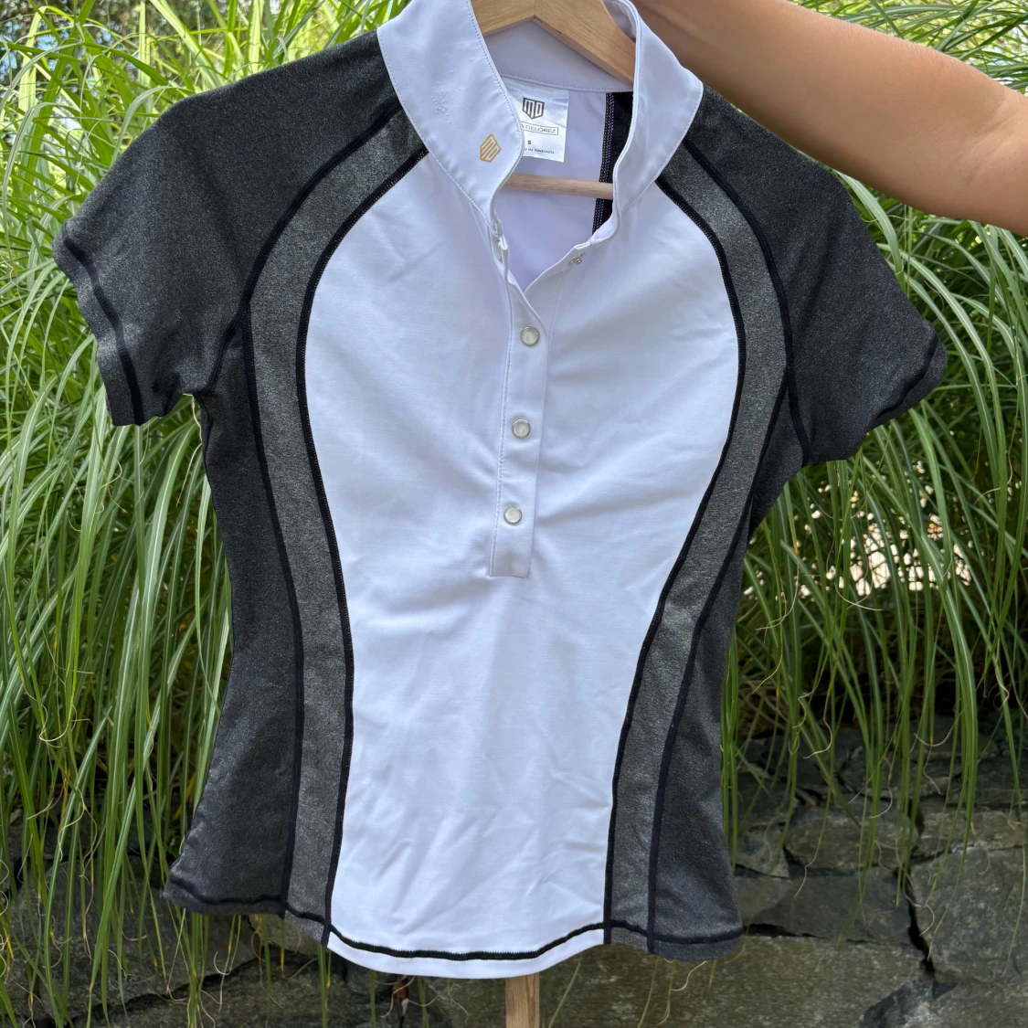 Vit och svart pikétröja Maya Delorez