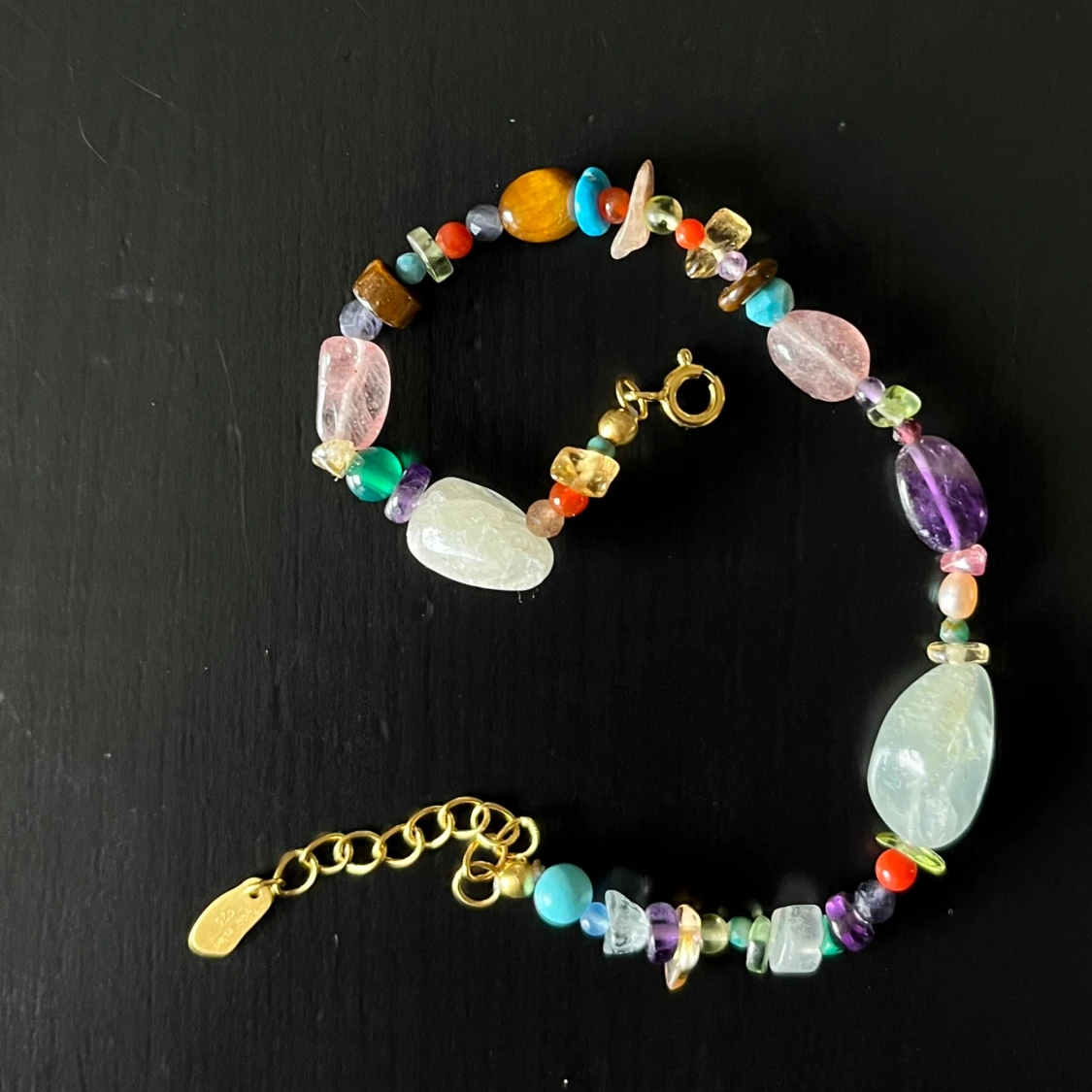 Sten armband guld Maanesten  - 1