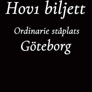Hov1 biljett - Jag säljer en biljett till Hov1 konserten i Göteborg, det är ordinarie ståplats. Pris diskuteras.