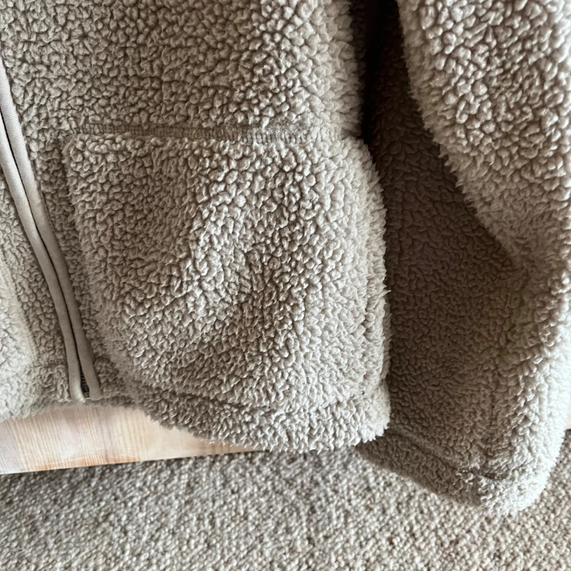 Beige teddyjacka från 157 - 3