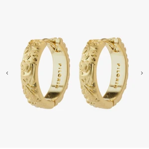 Pilgrim Elfrida hoops örhängen  - Endast lite slitage av guldplateringen på pinnen som ska genom piercinghålet. Nypris 350kr