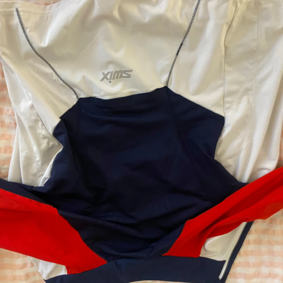 Swix träningsjacka i rött, vitt och blått - 1