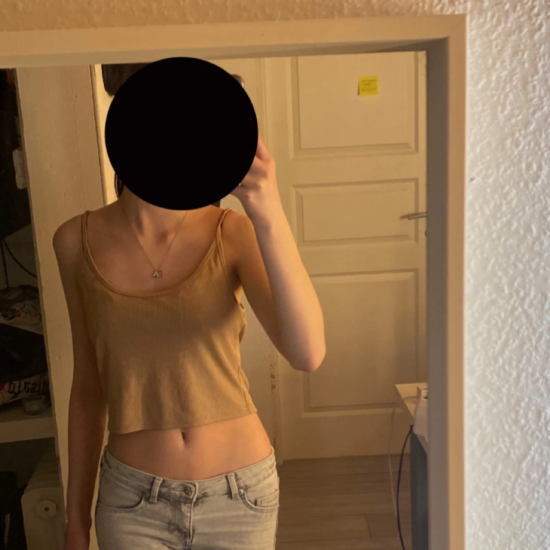 Beige/brun linne - 1