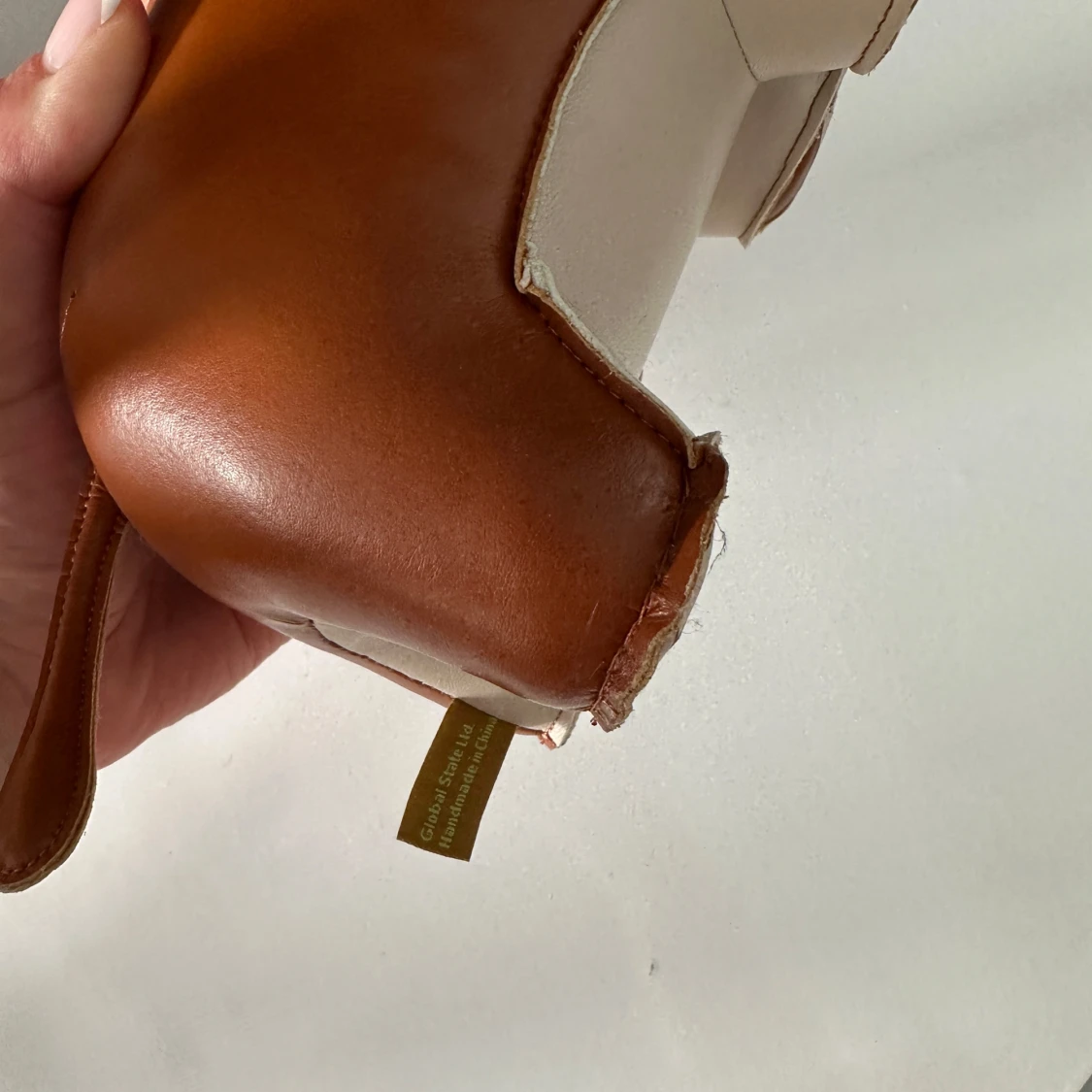 Züny elefant bokstöd i brunt skinn - 2