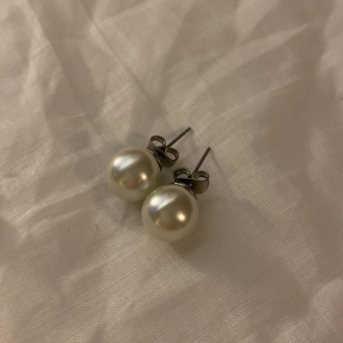 Pärlörhängen i silver - 2