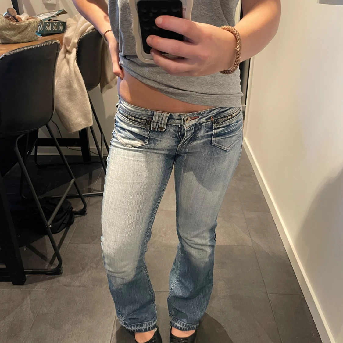 Lågmidjade jeans - 2