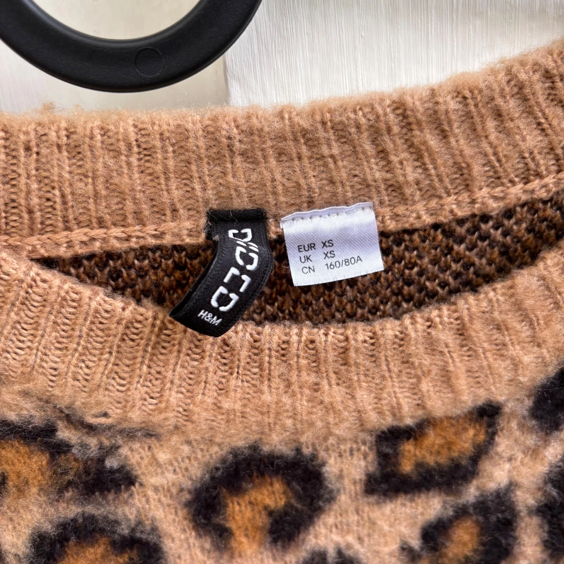 Leopardmönstrad stickad tröja  - 2