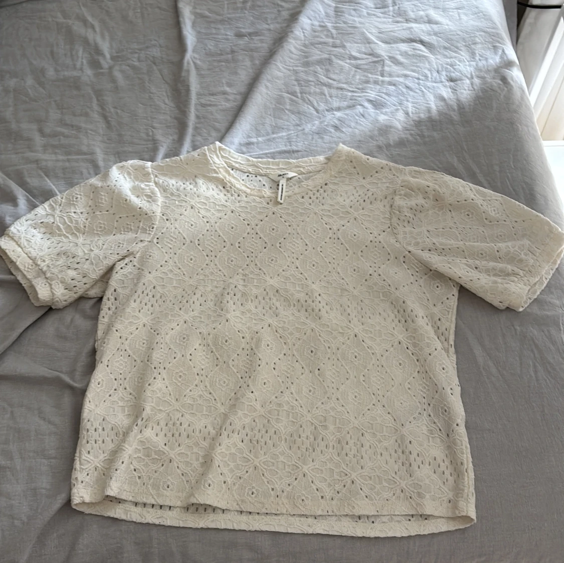 Vit spetsblus från Object, XL - 4