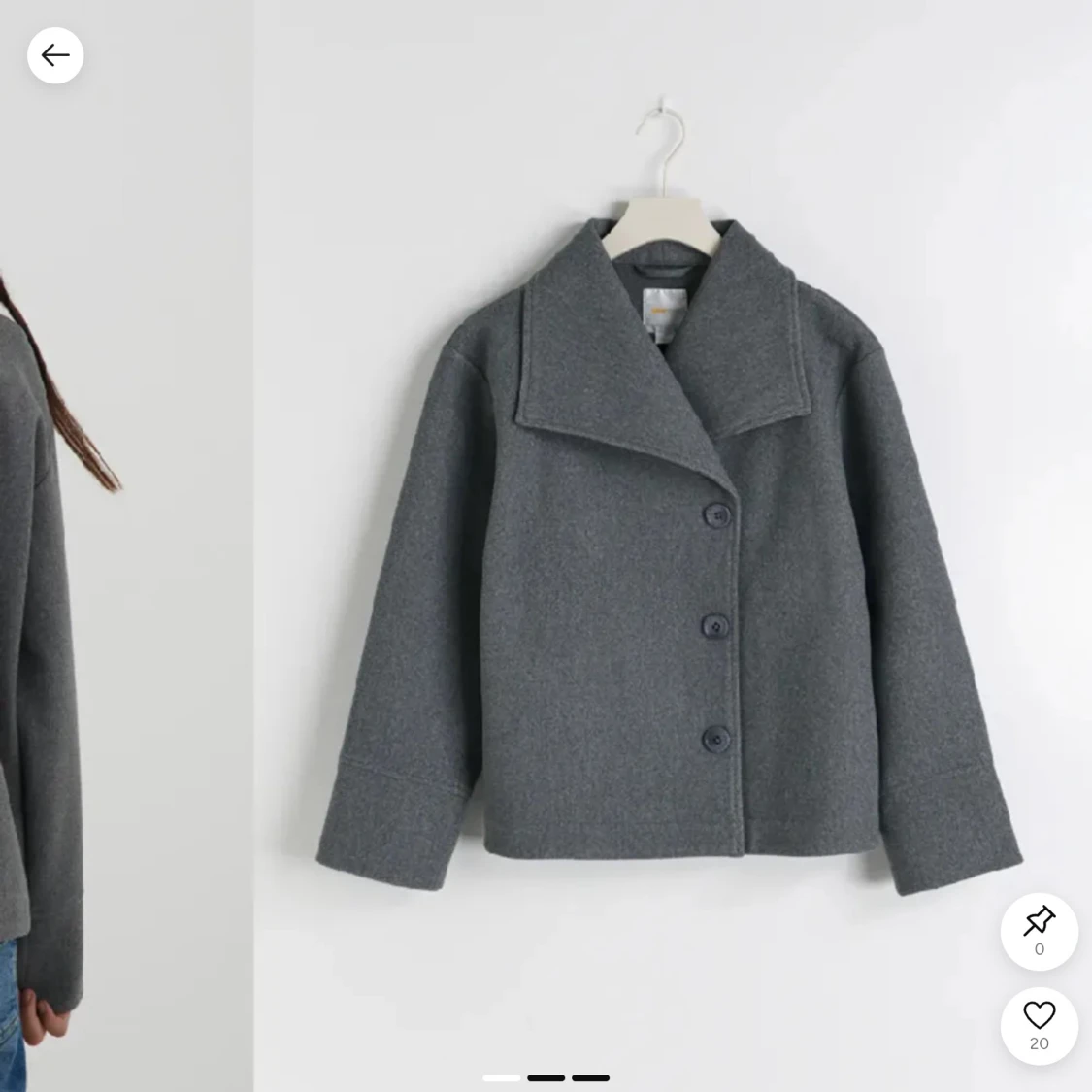 Gina Young grå kappa