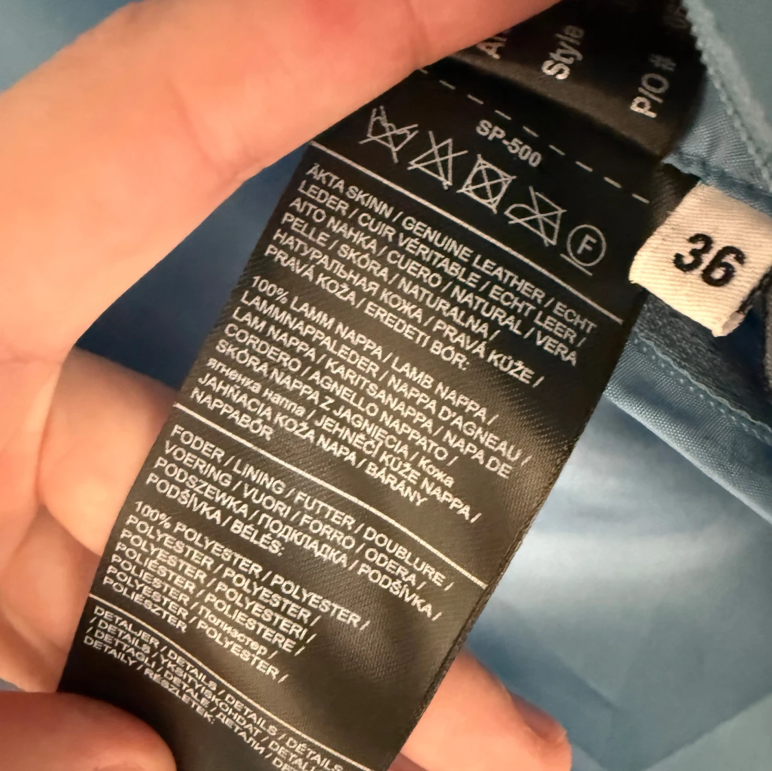 Blå skinnjacka från Stand Studio - 4