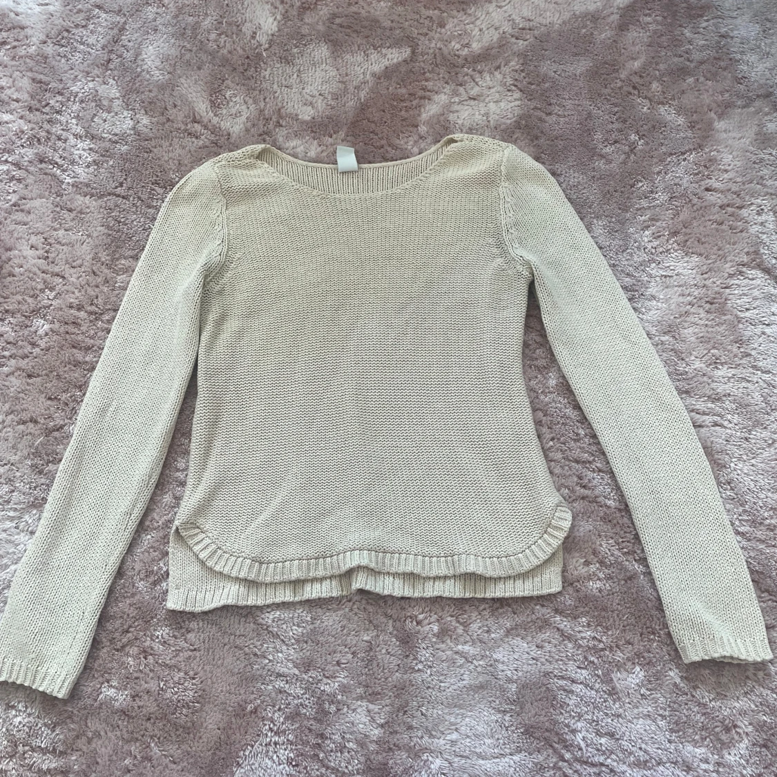 Beige stickad tröja från Vila