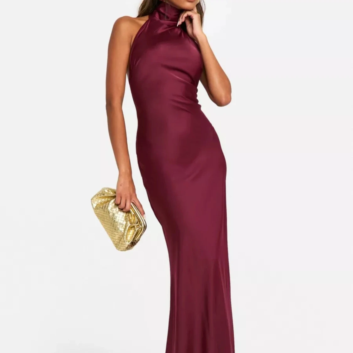 Burgundy balklänning 