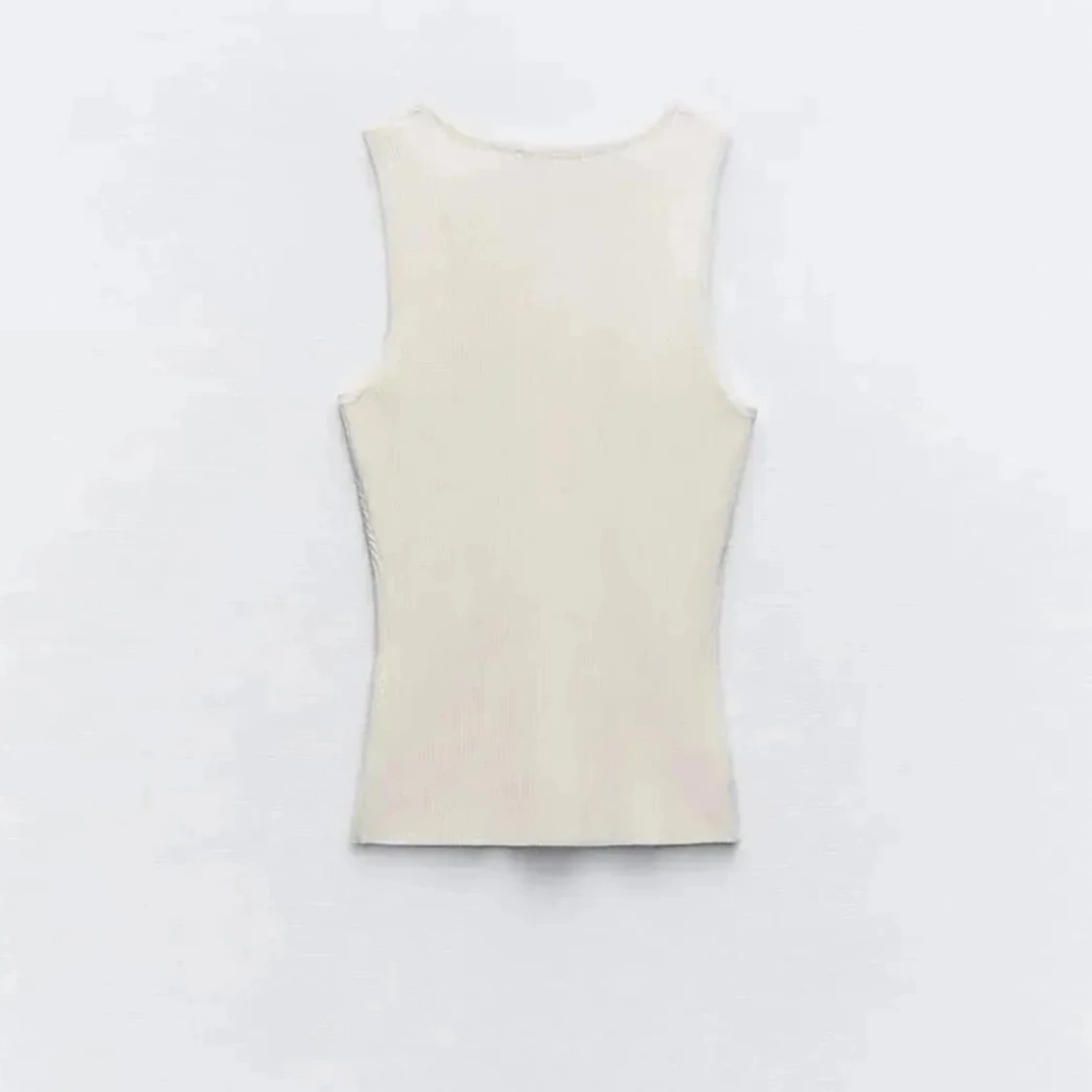 Vit ribbad linnetopp från Zara - 2