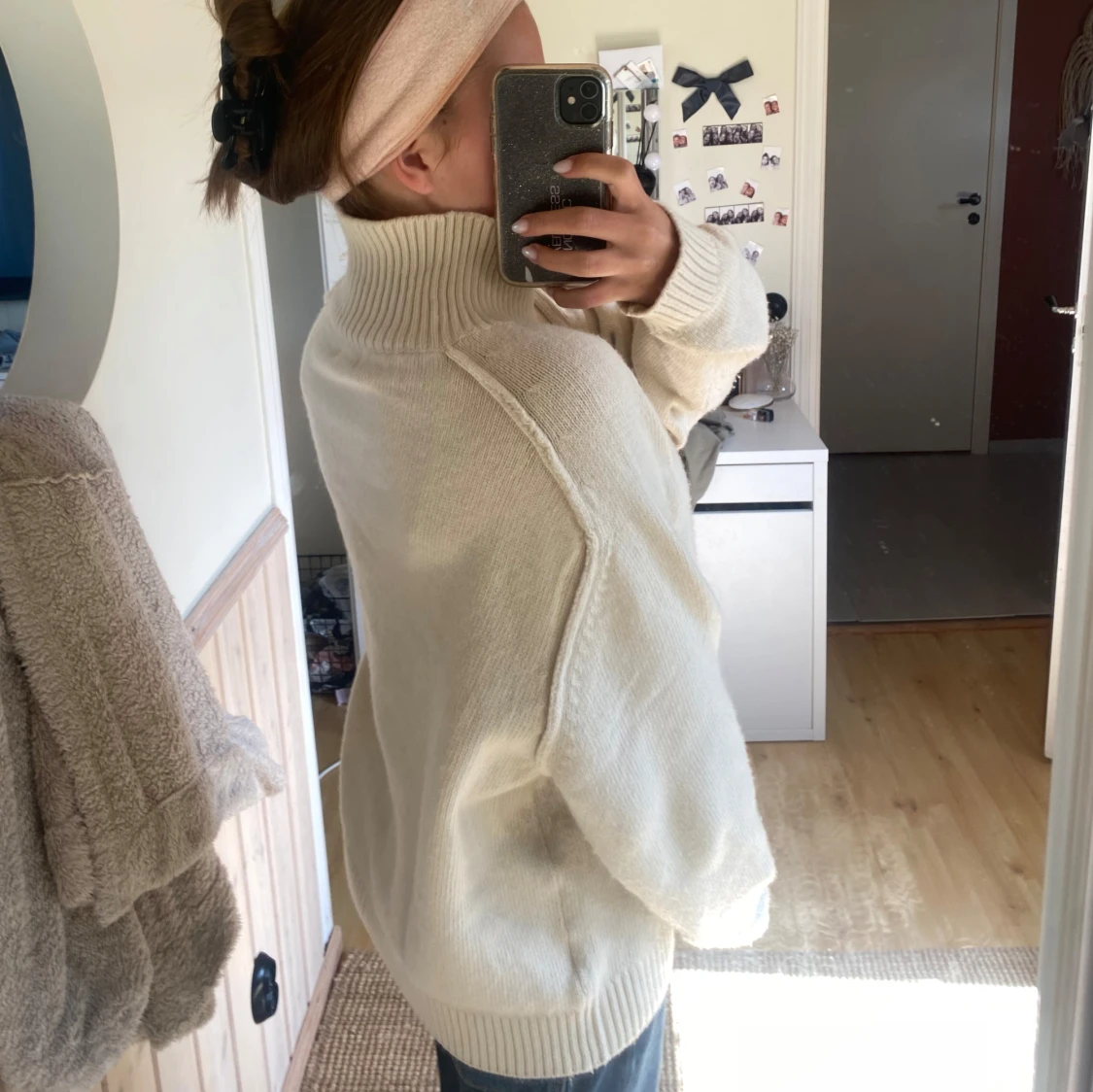 Vit stickad polotröja - 3