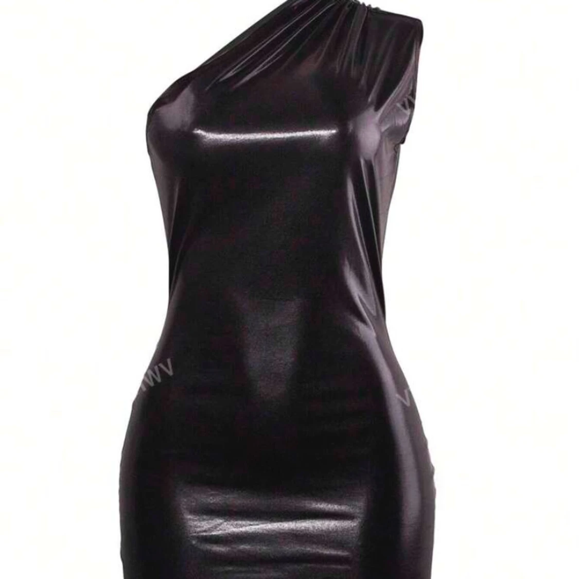 Svart one shoulder klänning 