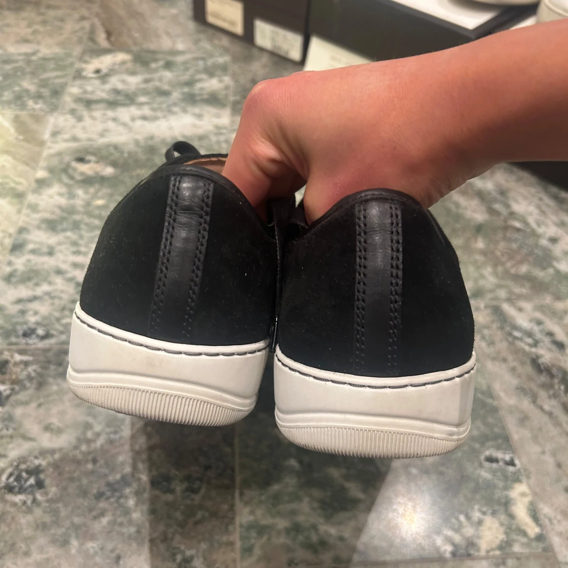 Svarta sneakers från Lanvin med lackad tå - 2