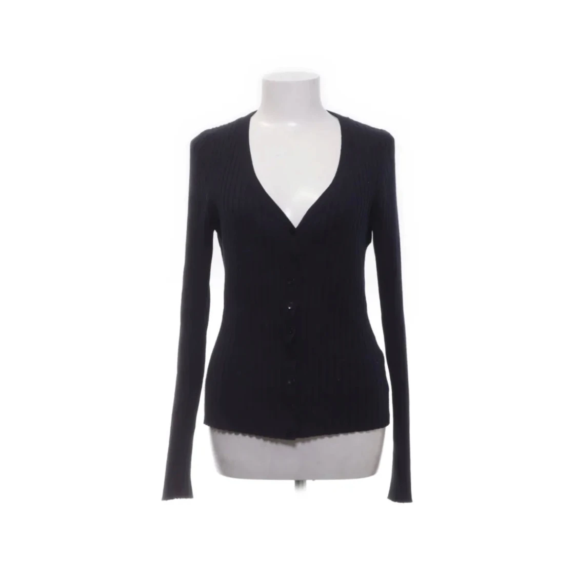 Svart ribbad kofta från Weekday