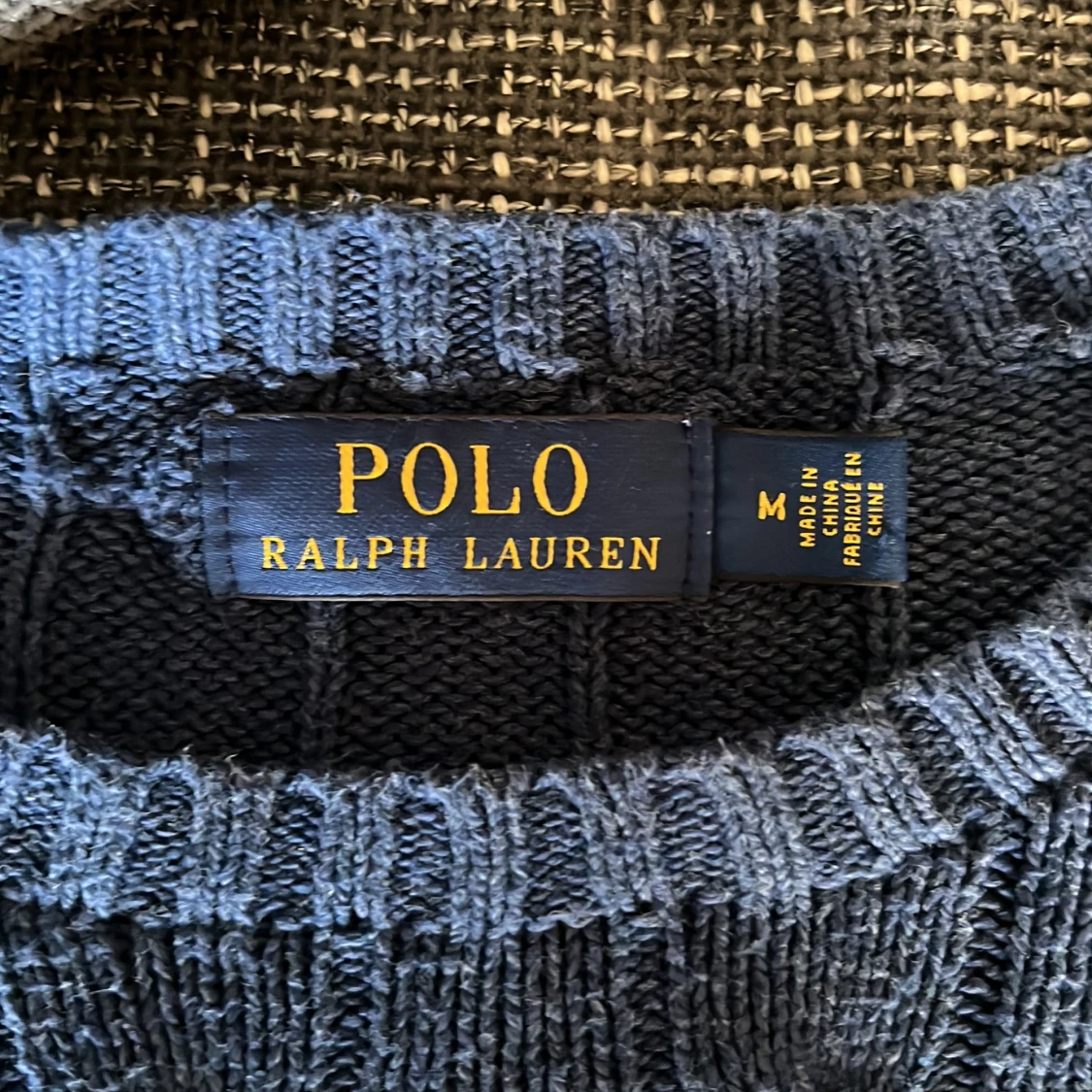 Blå kabelstickad tröja från Polo Ralph Lauren - 2