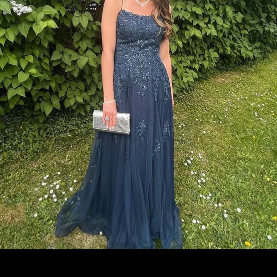 Mörkblå Balklänning 