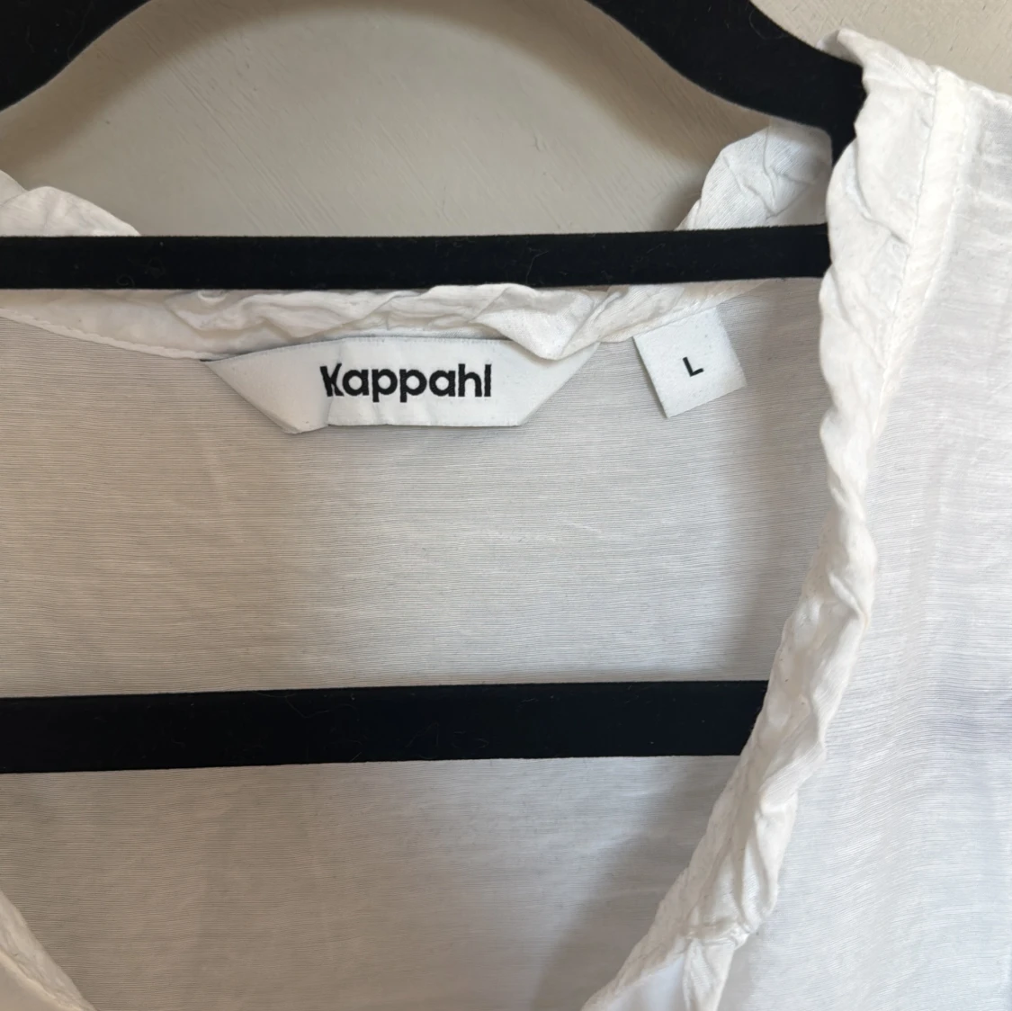 Vit långärmad blus  - 1