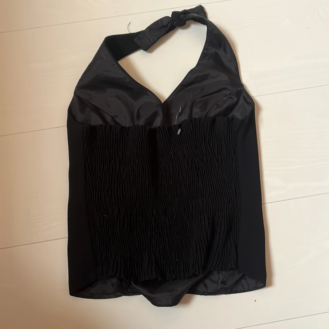 Svart halterneck korsett-topp - 1