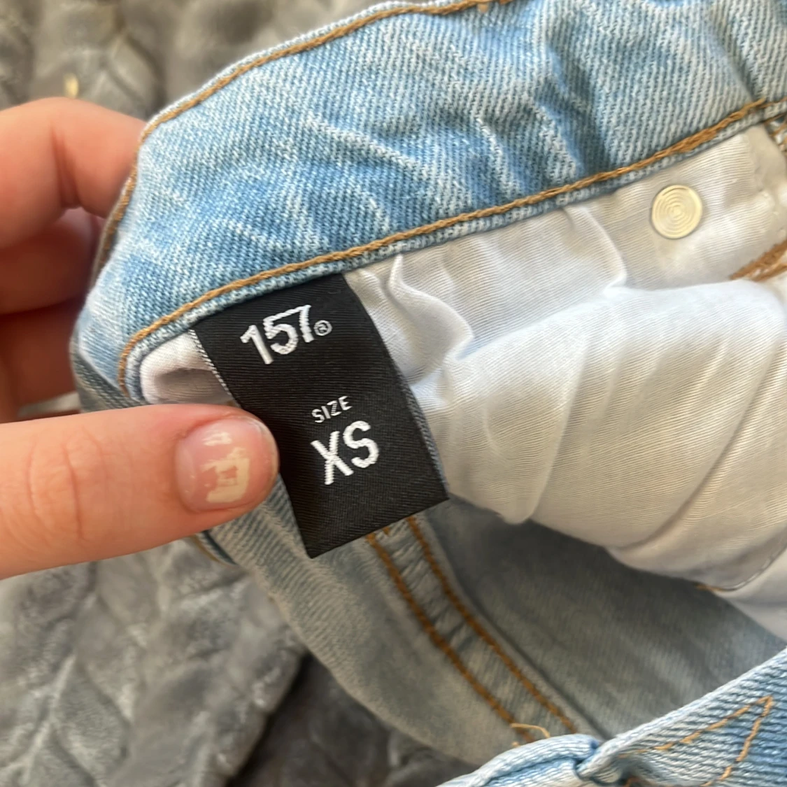 Ljusblå jeansshorts från 157, XS - 3