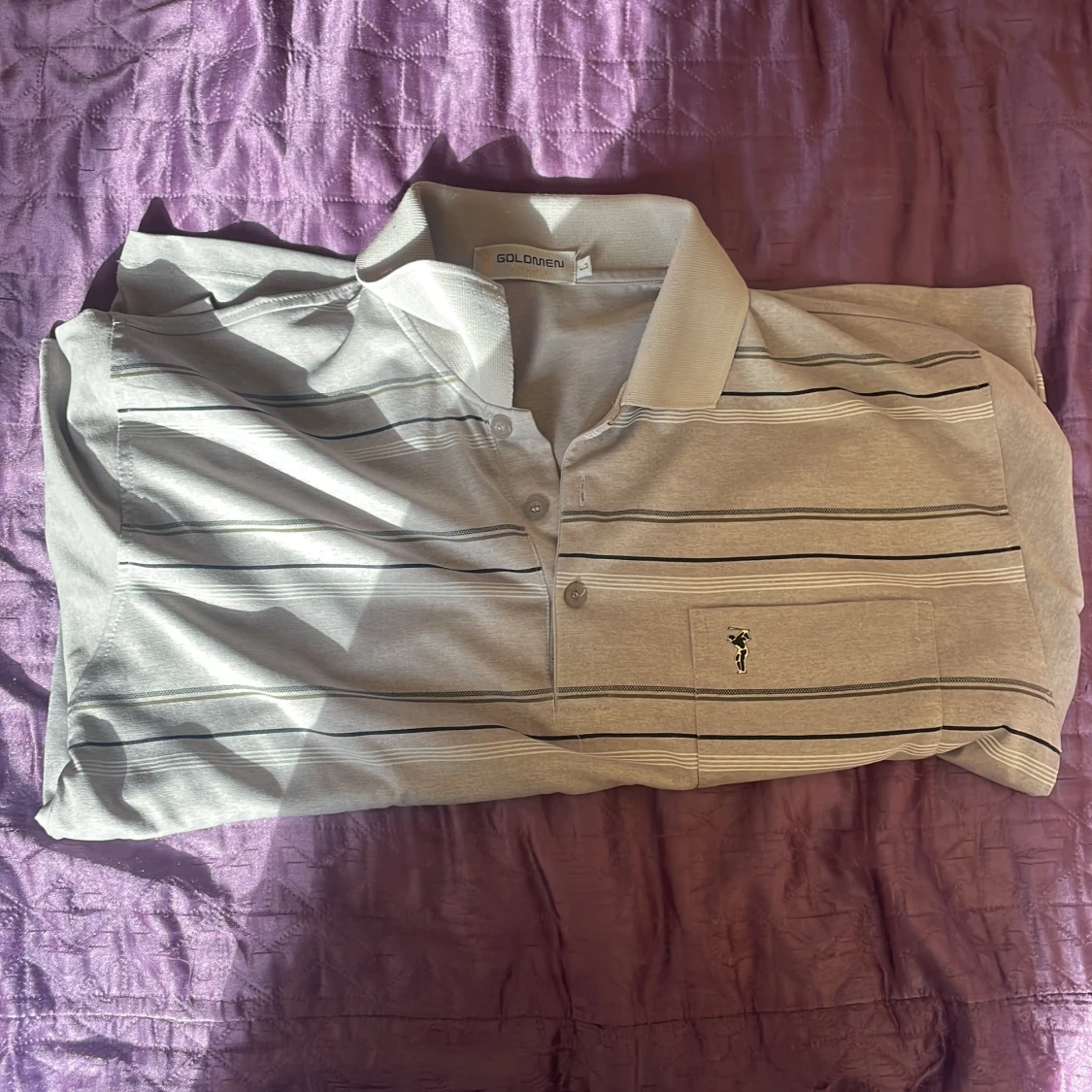 Randig grå pikétröja från Goldmen - 2