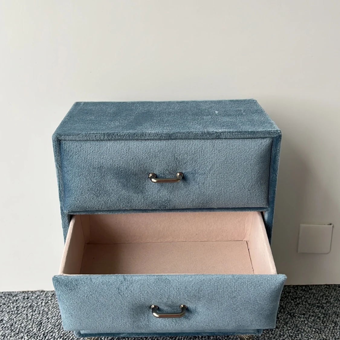 Blå smyckesförvaring i sammet - 3