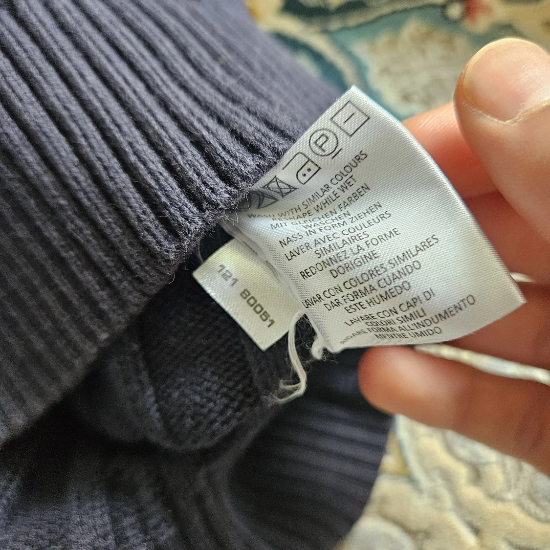 Mörkgrå kabelstickad tröja GANT - 3