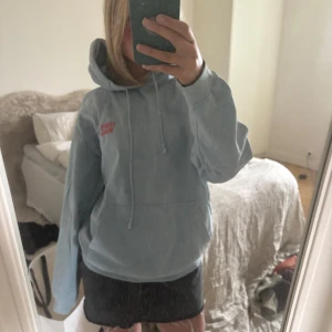 Veronica Maggio hoodie merch - Säljer denna sjukt snygga Veronica Maggio merchen. Den ser nästan grå ut på bilderna men den är ljusblå egentligen. Väldigt bekväm☺️