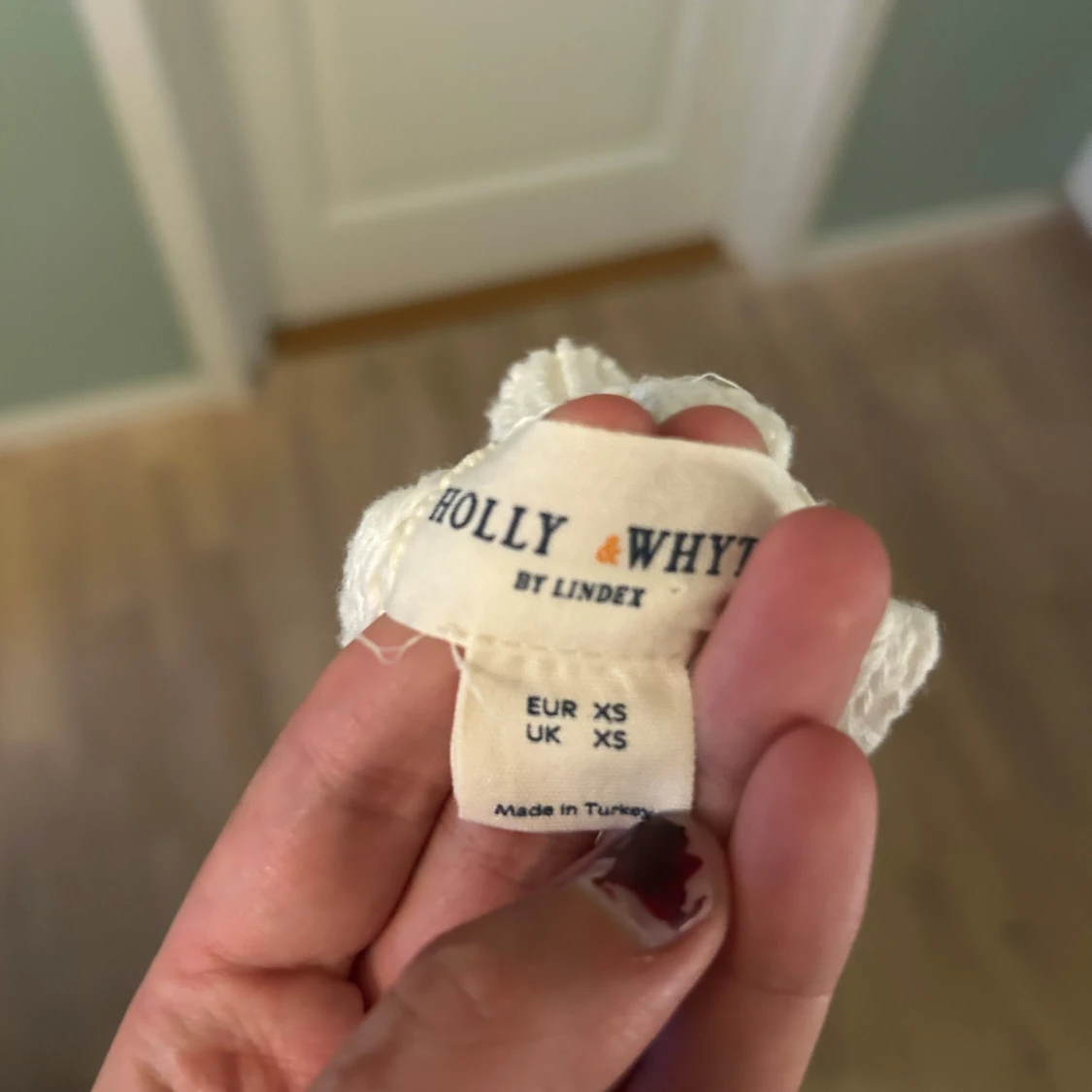 Vit virkad linnetopp Holly & Whyte - 2