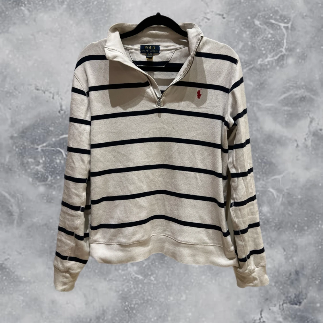 Ralph Lauren Quarter Zip Tröja Vit - 1