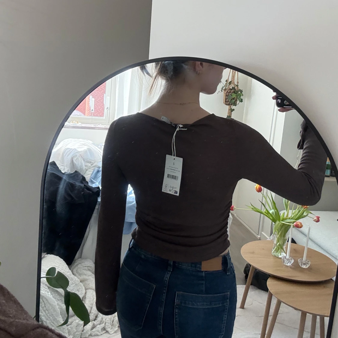 Brun långärmad topp från NA-KD - 1