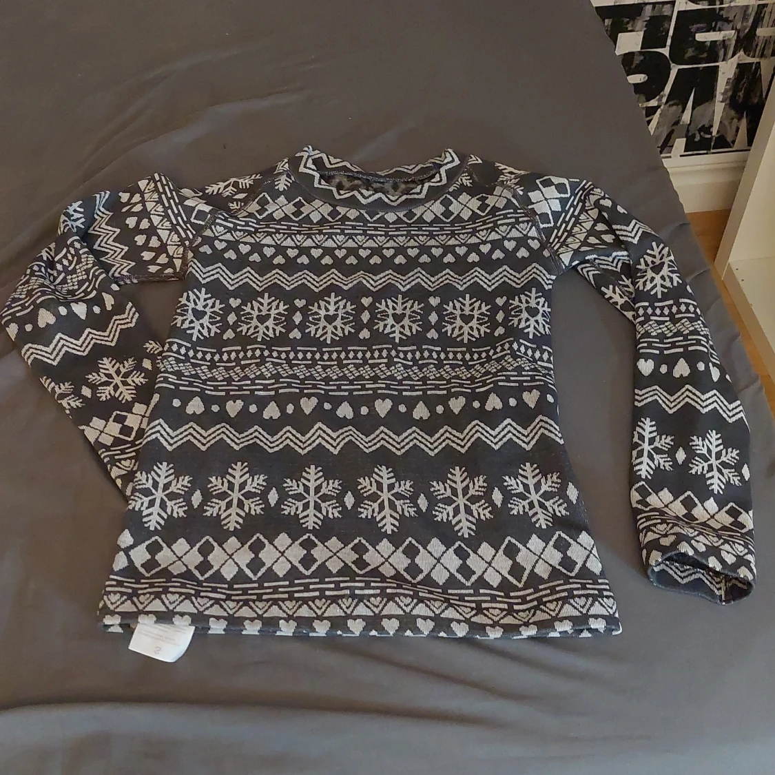 Svarta leggings med vintermönster S - 2