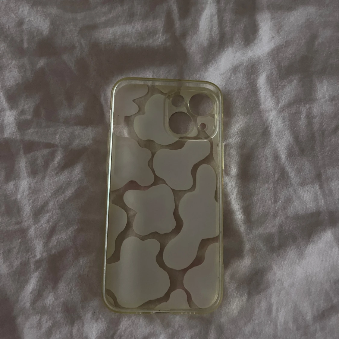 Rosa och vit mönstrad mobilskal - 1