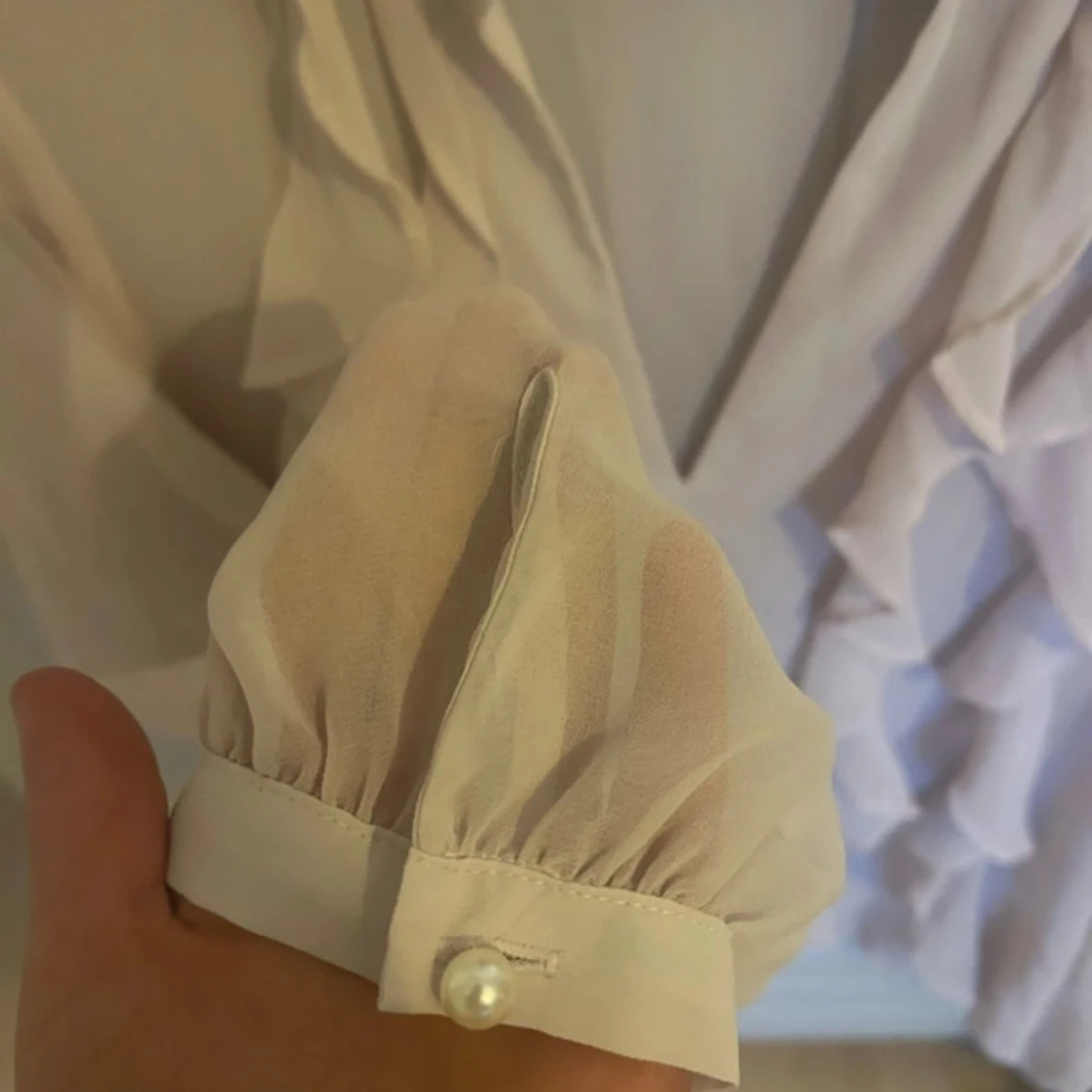 Söt långärmad rosa blus från Zara - 3