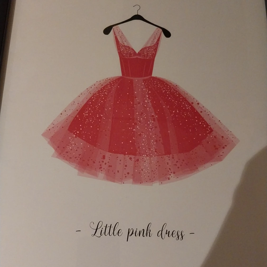 Glittrig rosa kortklänning - 1