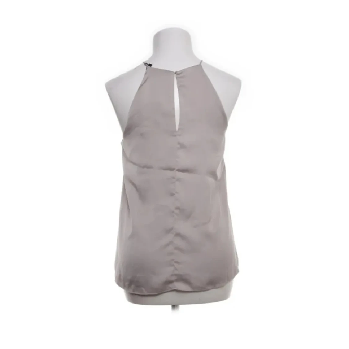 Beige ärmlös linnetopp - 1