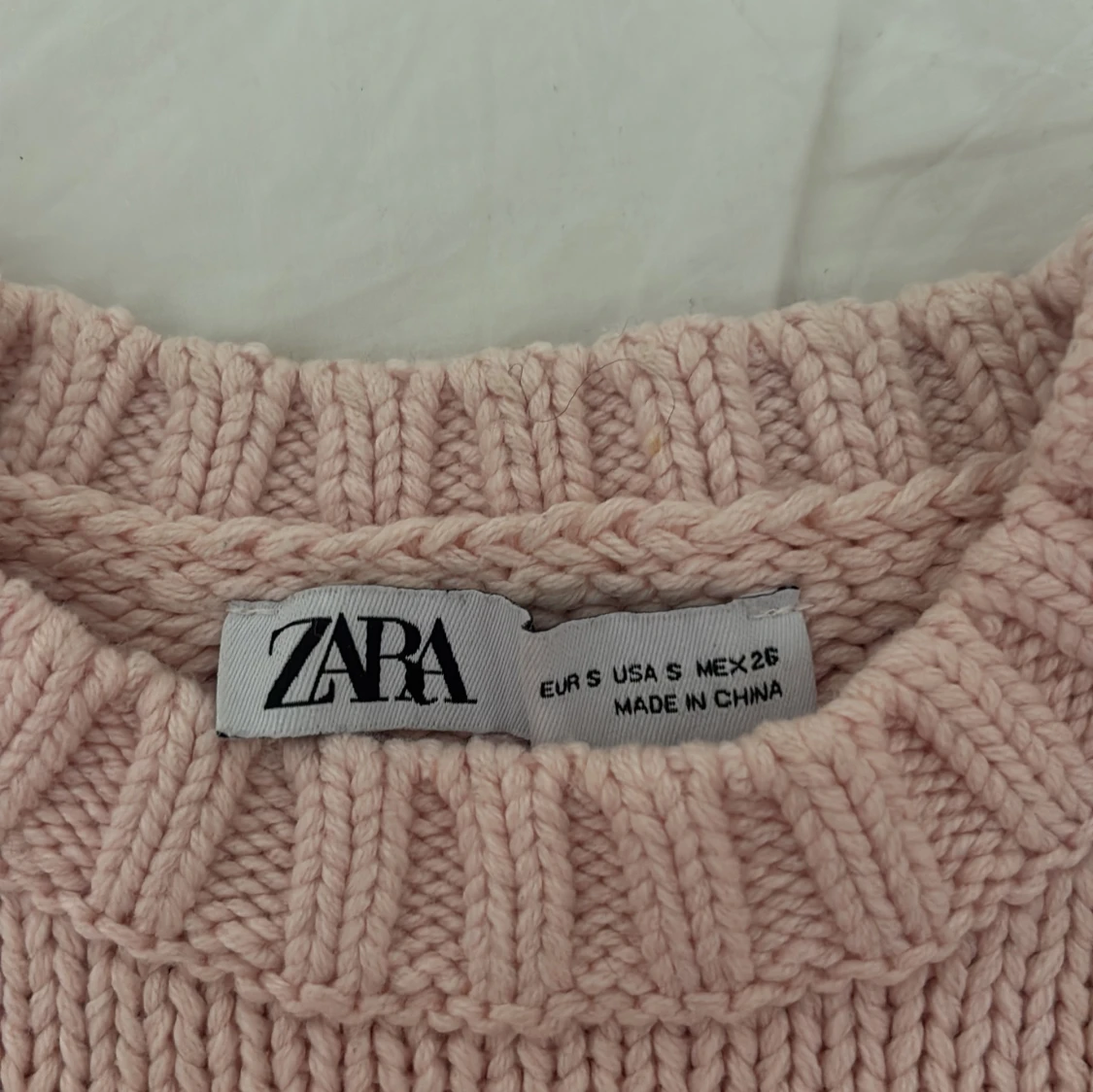 Ljusrosa stickad väst från Zara - 1