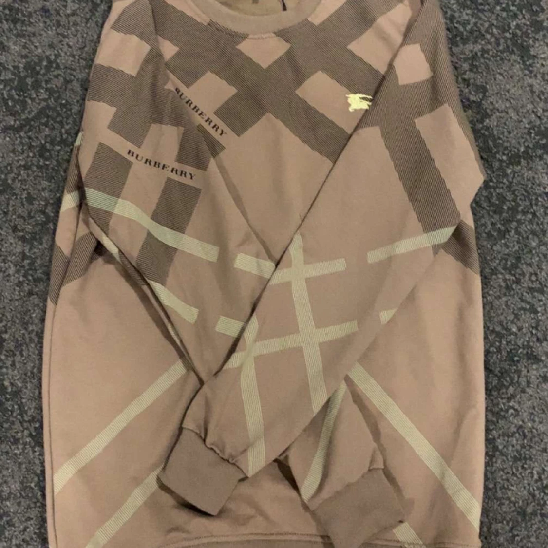 Beige Burberry sweatshirt med logga - 2