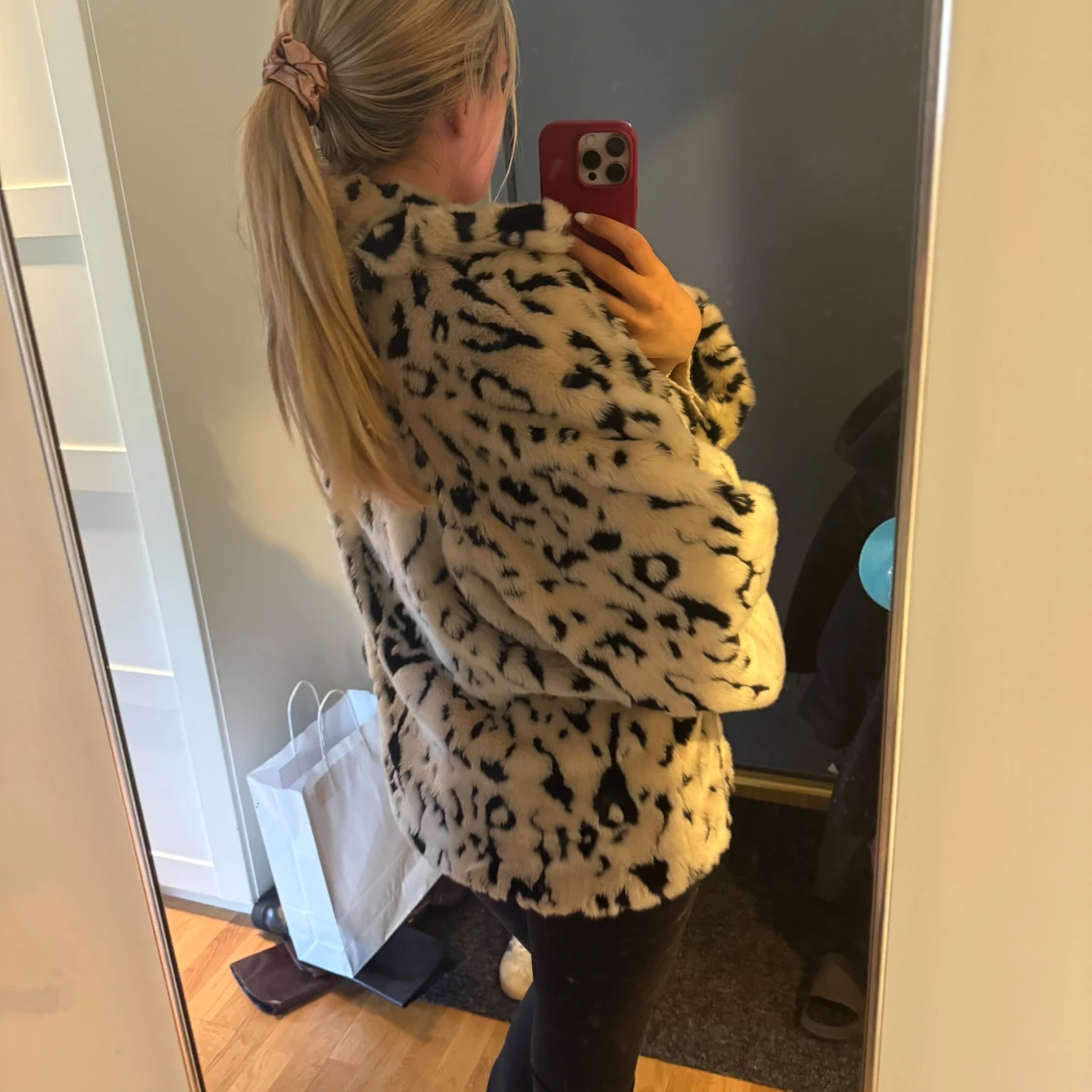 Leopardmönstrad pälsjacka Samsøe Samsøe - 1