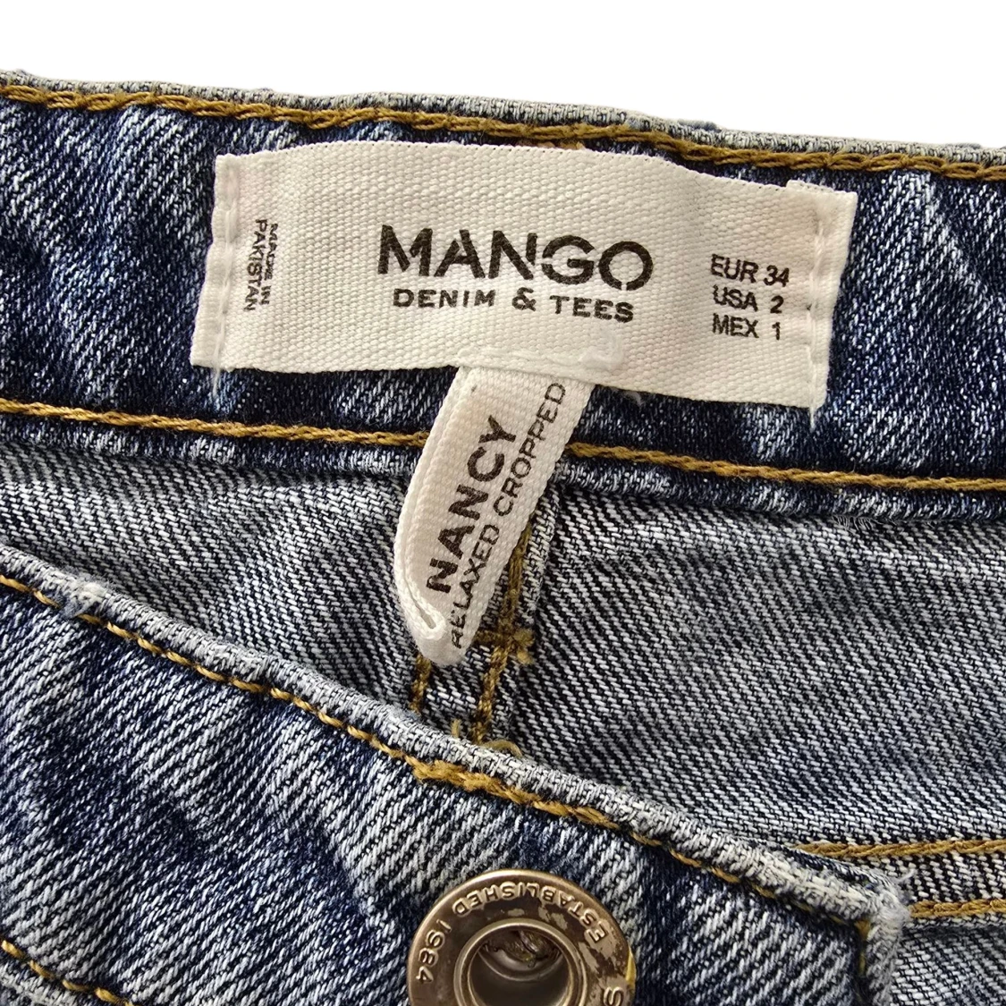 Patchade blå jeans från Mango - 3