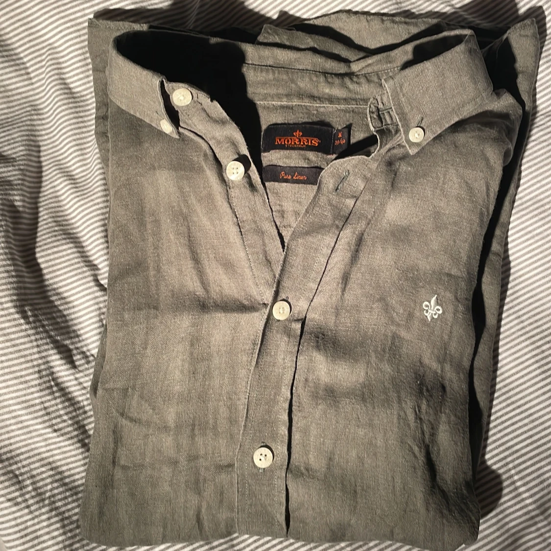 Grön linneskjorta från Morris M - 1