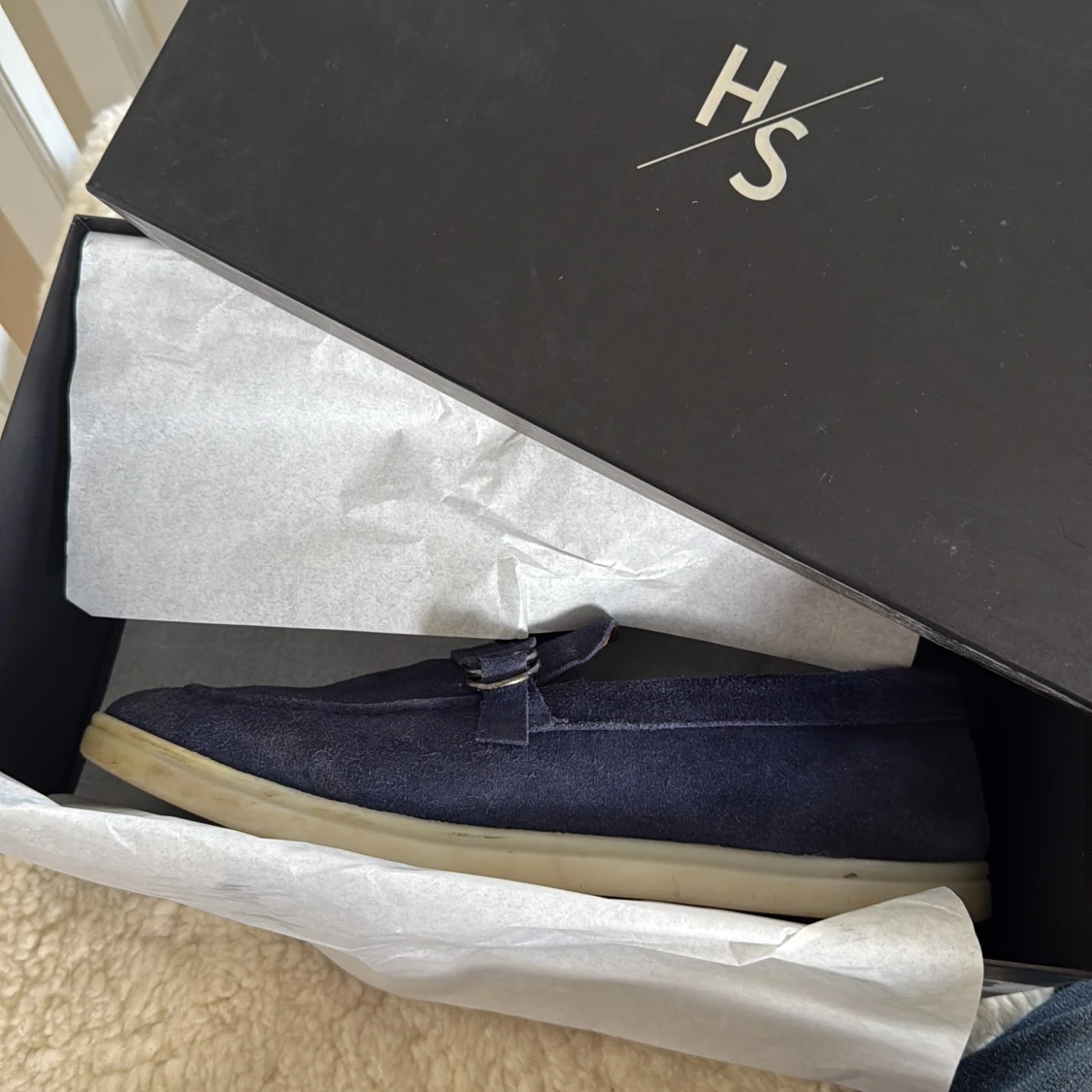 Mörkblå mockaloafers - 2