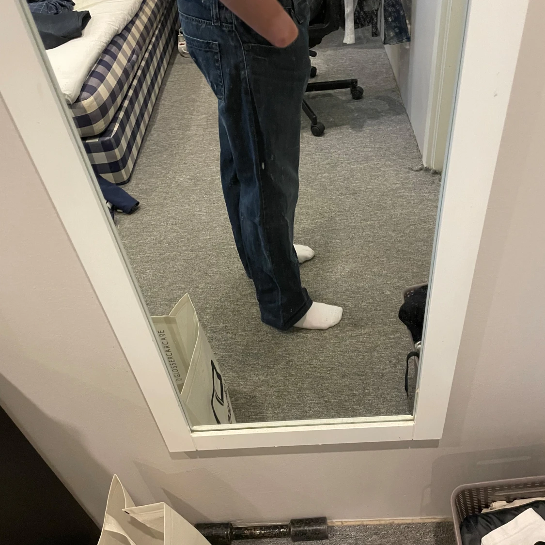 Emporio Armani blå jeans, stl 34 - 1