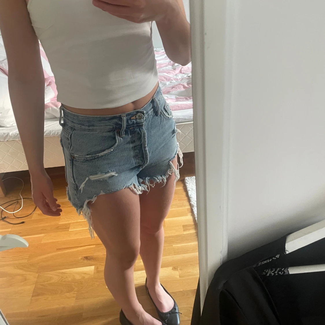 Blå jeansshorts från Zara - 2