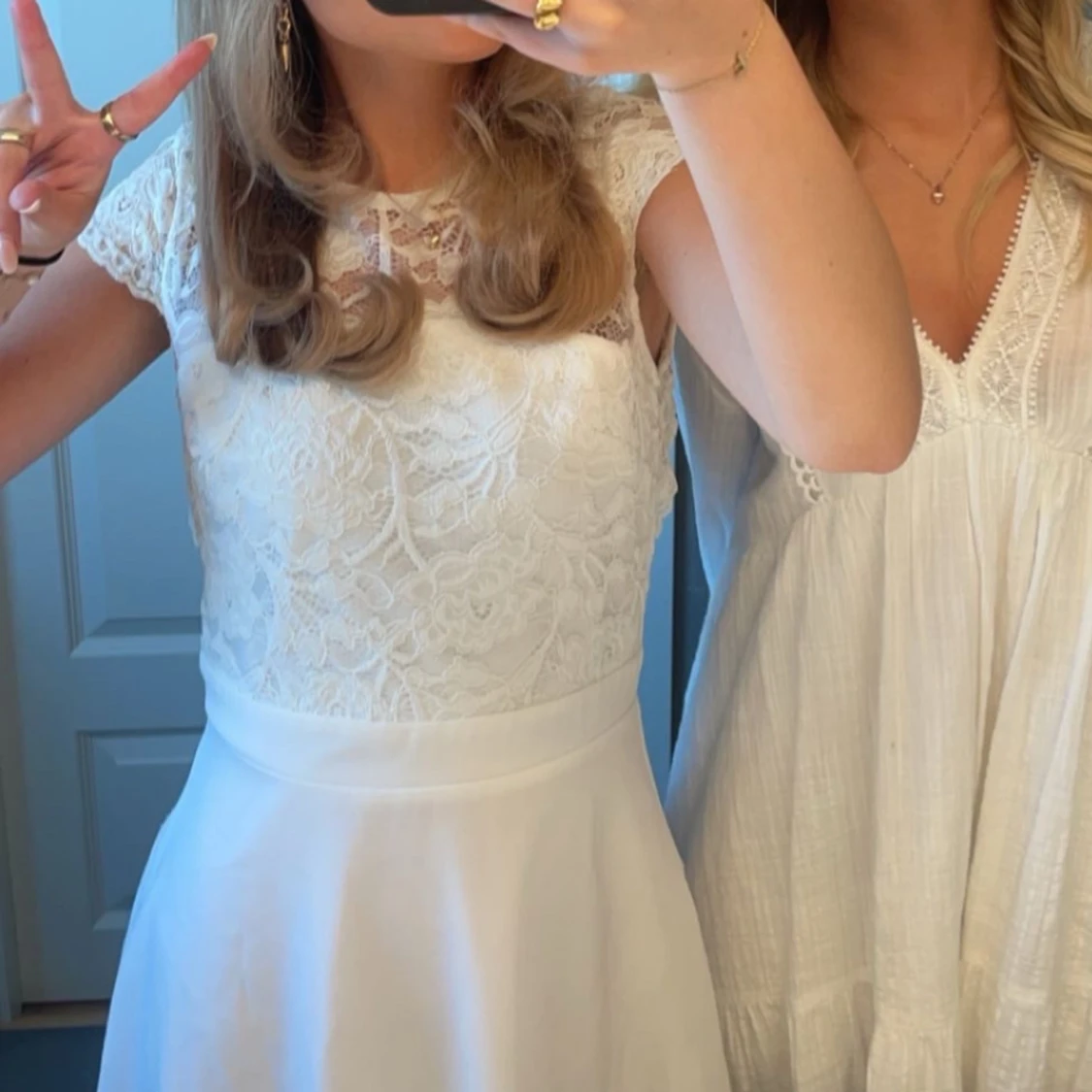 Vit spetsklänning - 1