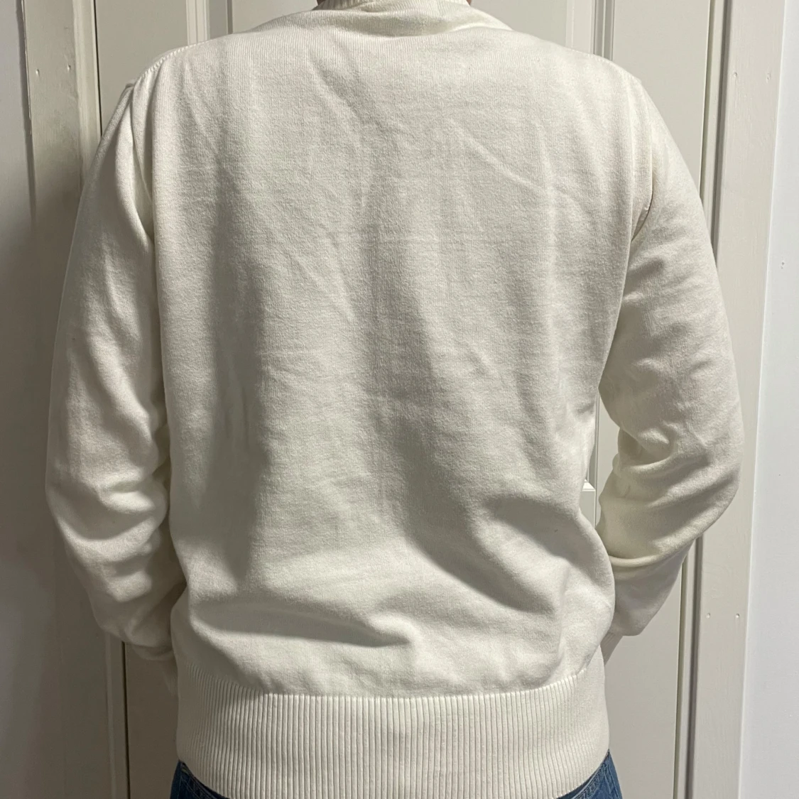 Vit Stickad Ralph Lauren Tröja - 1