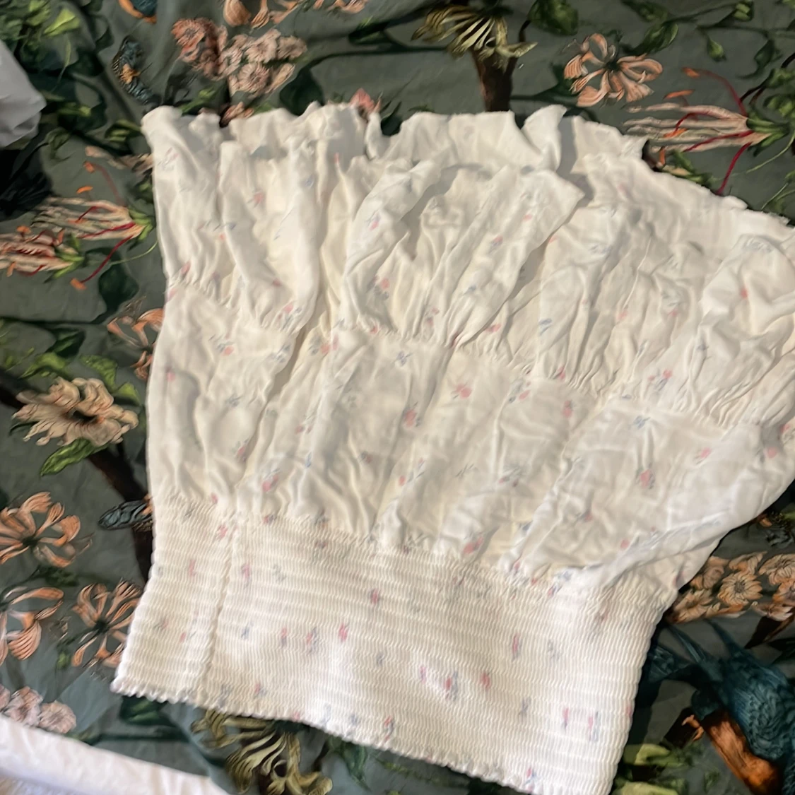 Vit blommig kjol - 2