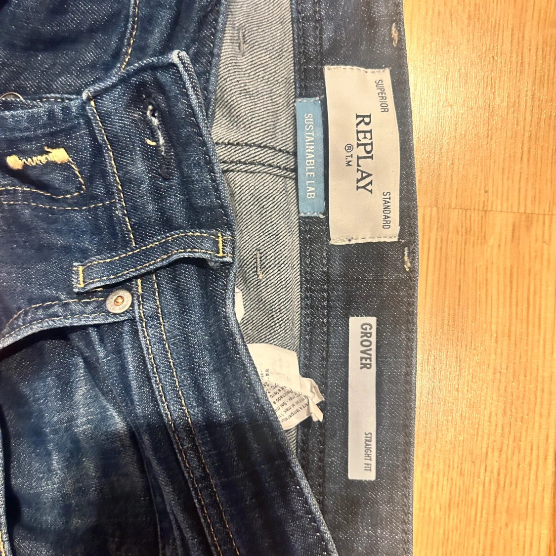 Mörkblå grover repley jeans  - 1